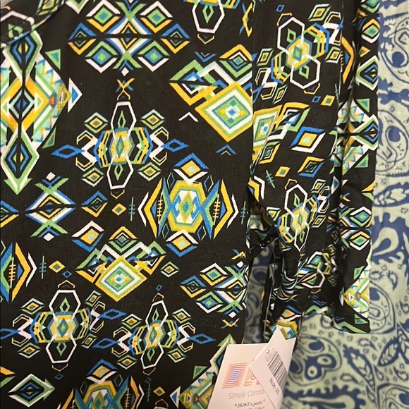 LuLaRoe Nicole NWT 2 XL multicolored knee-length dress - Picture 3 of 3